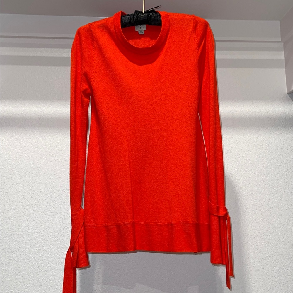Orange Flare Long Sleeve Top